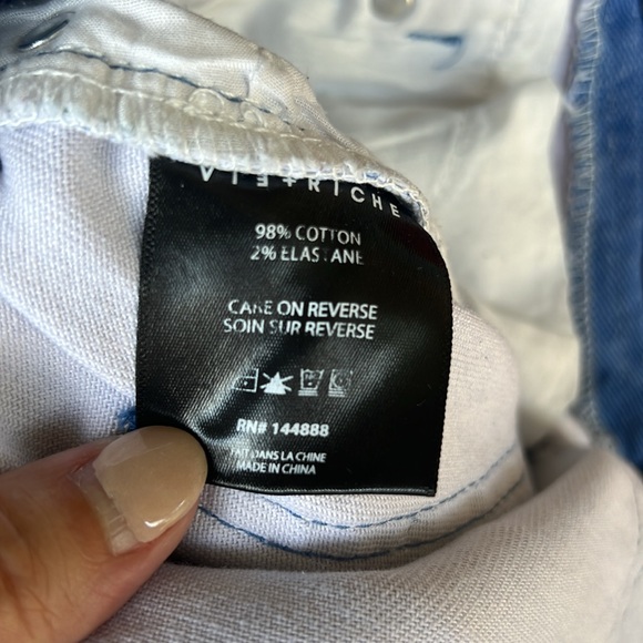 Vie Riche Baroque Print Denim Pants size 34 - Picture 9 of 10